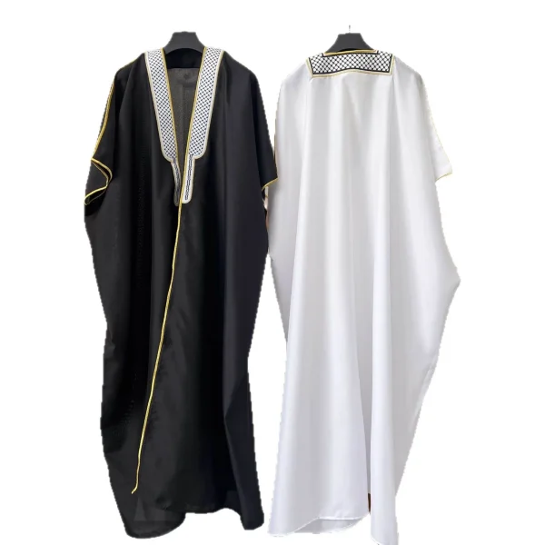 Djellaba De Luxe - Robe Longue Kimono Traditionnelle Pour Homme Musulman