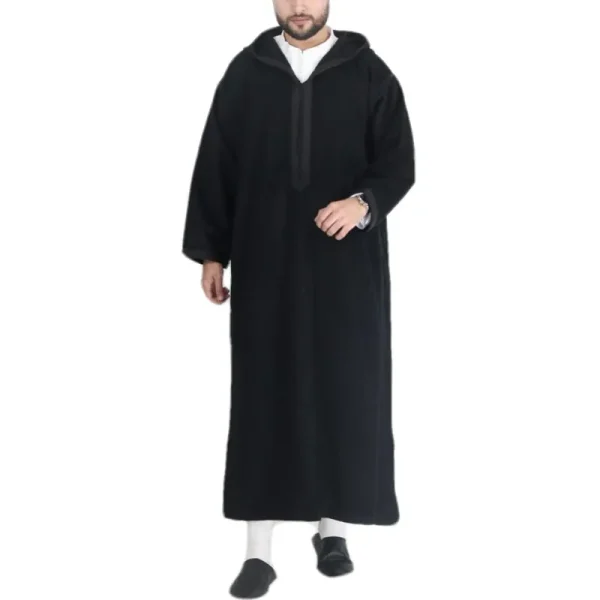 Djellaba Homme Chic Traditionnelle – Kaftan Noir Modernité Tradition