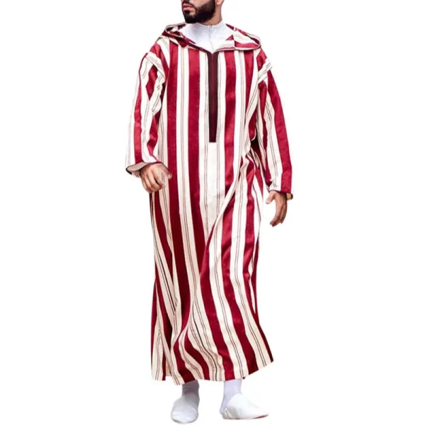 Qamis Pour Homme À Rayures - Confort Moderne Et Style Respirant